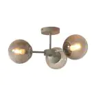 It's about RoMi Deckenleuchte Aspen Glas Grau | Geeignet für 3x E14 
